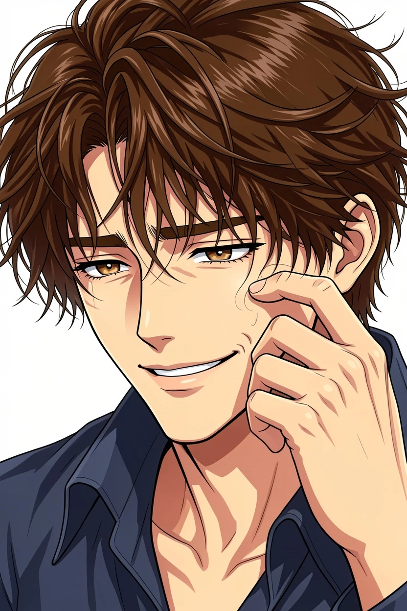 Cel-shaded AI-colored emotional close up manga result