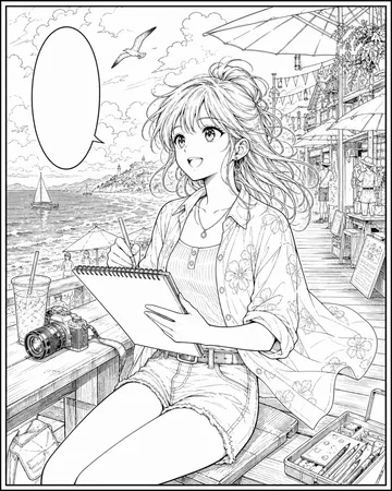 Uploaded manga page before colorization