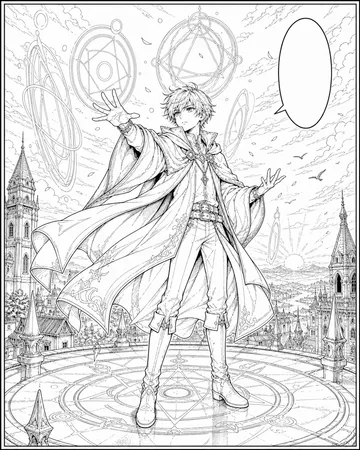 Uploaded manga page before colorization
